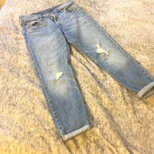 Levis 501 Button Up Straight Leg Jeans Size 10